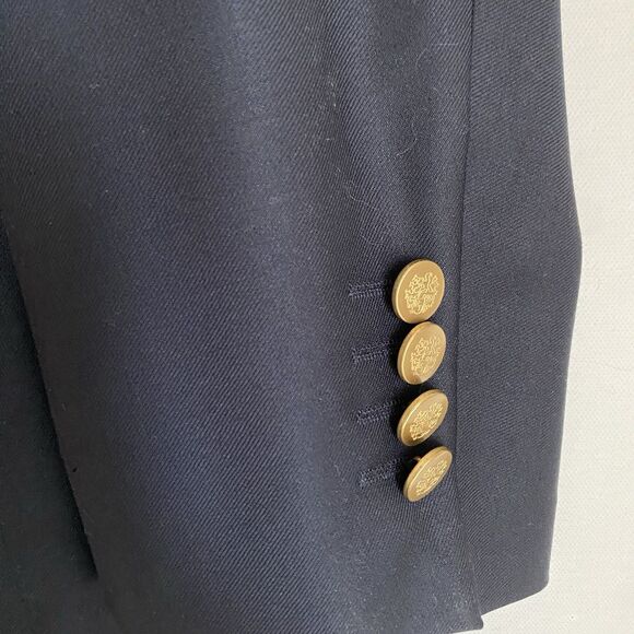 Eduard Dressler Men Suit Blazer 42 EU 52 Navy Gold Button Wool Lightweight - Picture 7 of 15